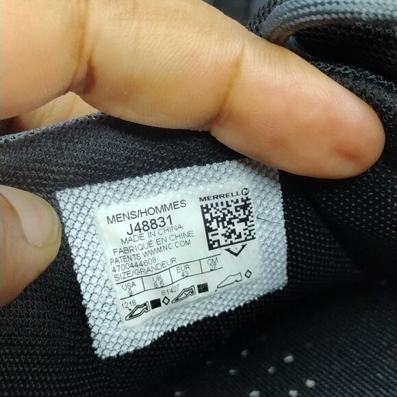 Merrell Nova Black Gray J48831 Trail Running Hiking Shoes Mens Sz 9 Vibram Sole - Picture 8 of 8